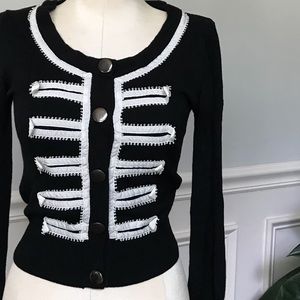 Black and ivory cardigan